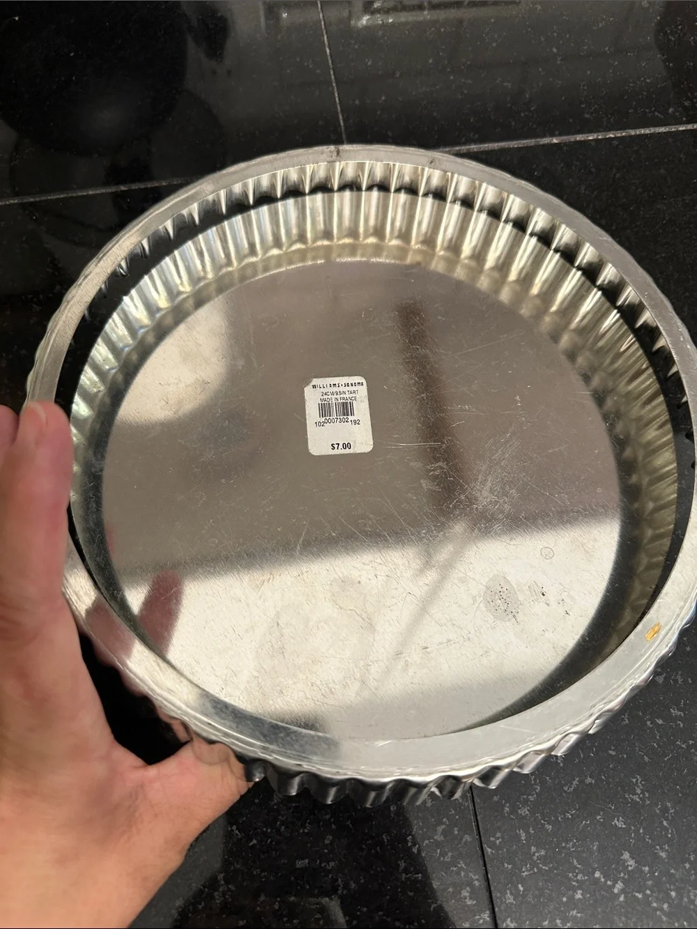Williams Sonoma Metal Fluted Tart Pan - Silver